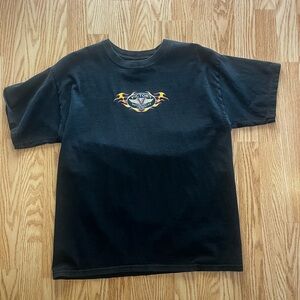 Victory Motorcycle Logo Short Sleeve T-Shirt Tee Size Large Pre-owned Black